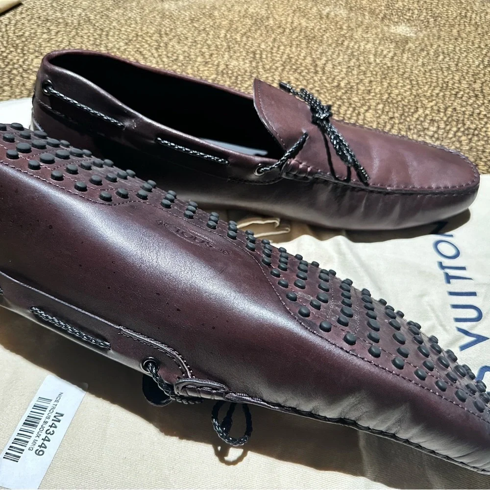 Tod's Men's Boat Shoes in Dark Brown with Black Laces